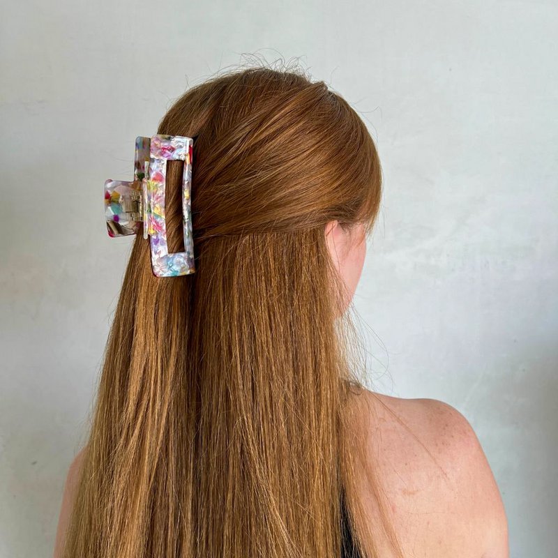  Haarklammer dünnes Haar | Haarspangen für feines Haar | 8 cm | Acetat Schildpattoptik