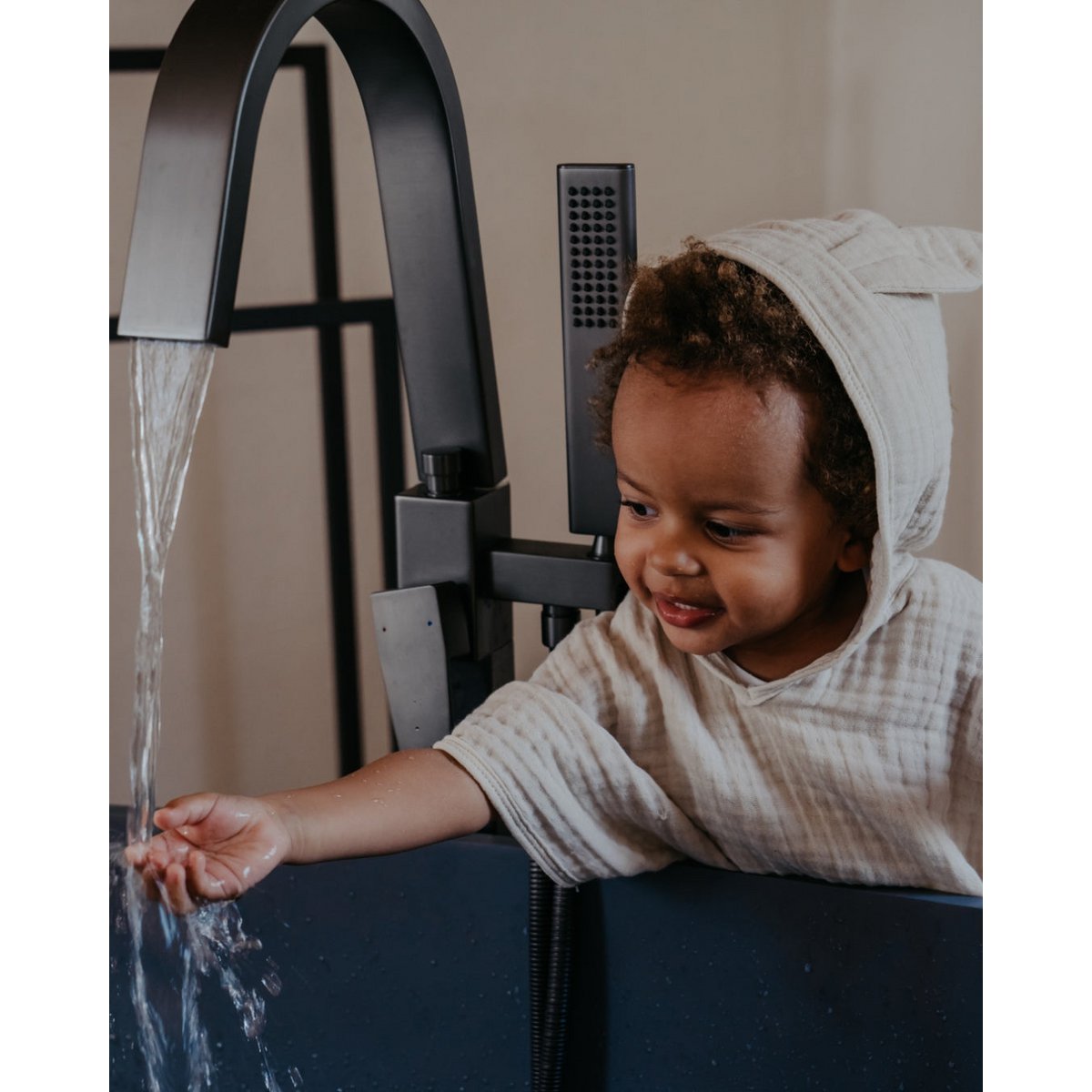 Muslin bath poncho