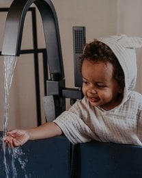 Muslin bath poncho