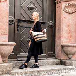 Shopper Strohtasche "Leo"