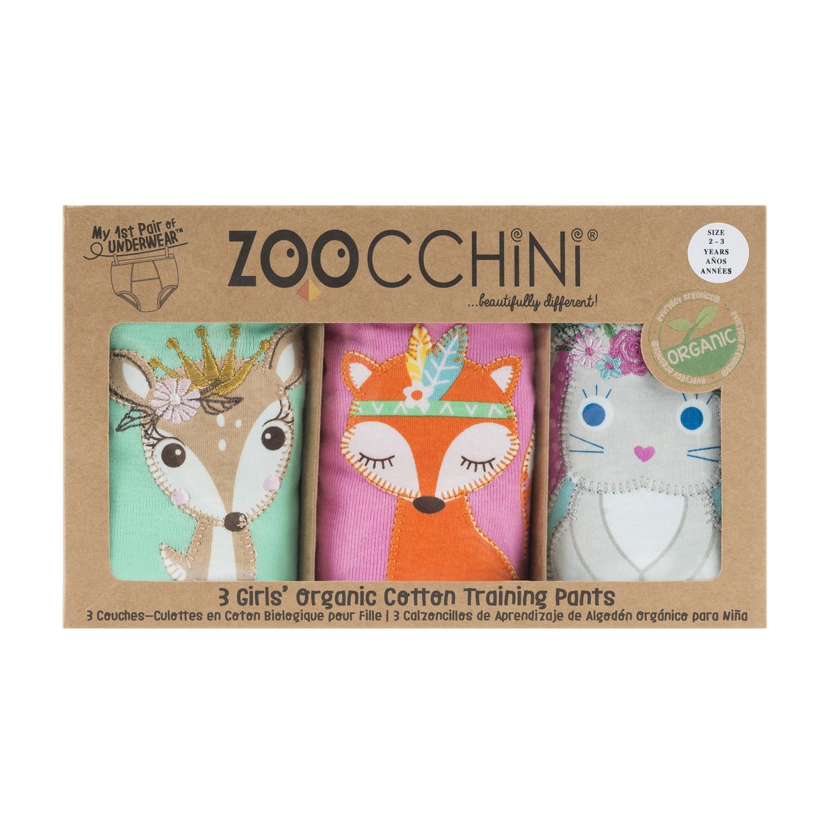 Zoocchini oefenbroekjes dziewczynka Woodland Princesses 3-4 lata