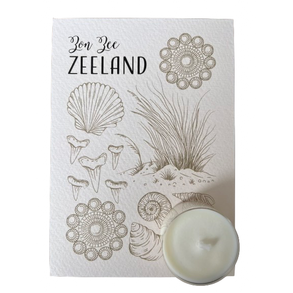 Zon zee Zeeland - theelicht kaart 