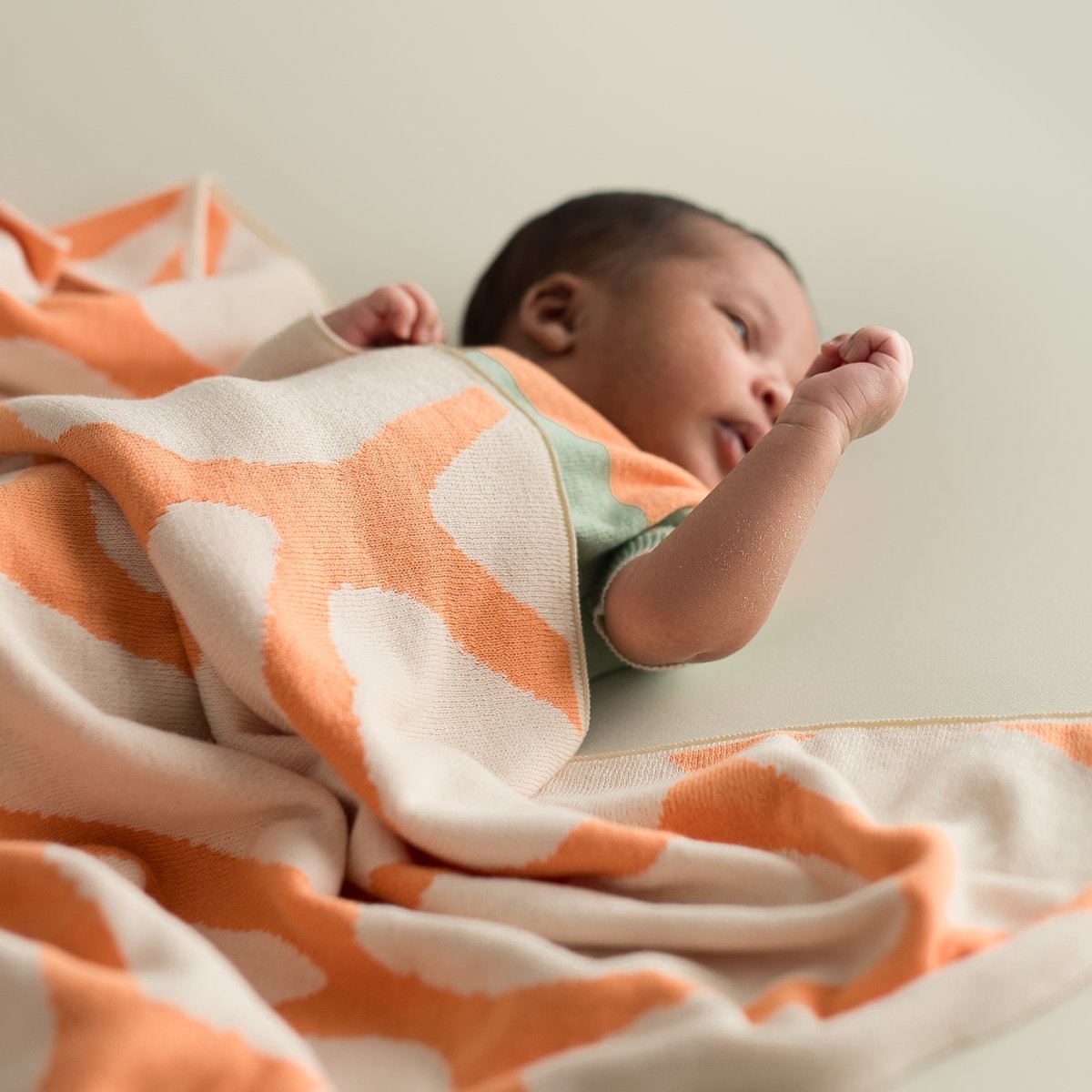 Babydecke Mosaikorange