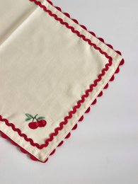 Tovagliette ricamate Cherry Crush - Set di 6