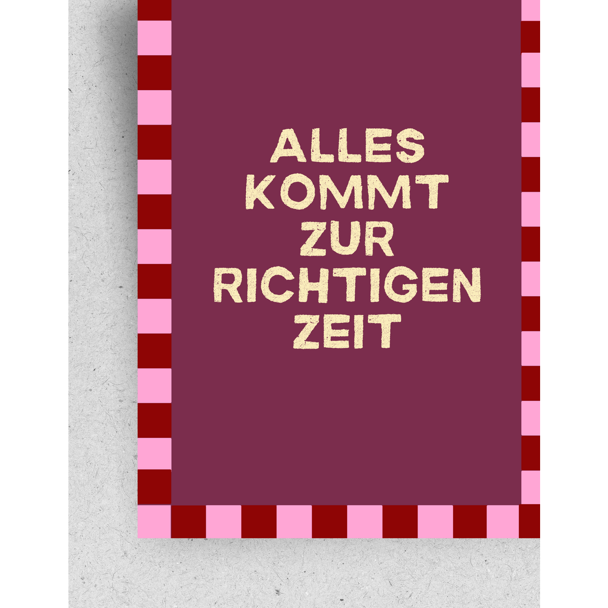 Postcard "Everything comes at the right time"