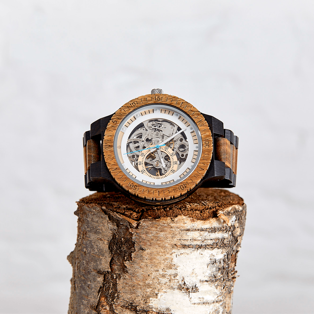 The Hemlock - Handmade Vegan Mechanical Wood Watch