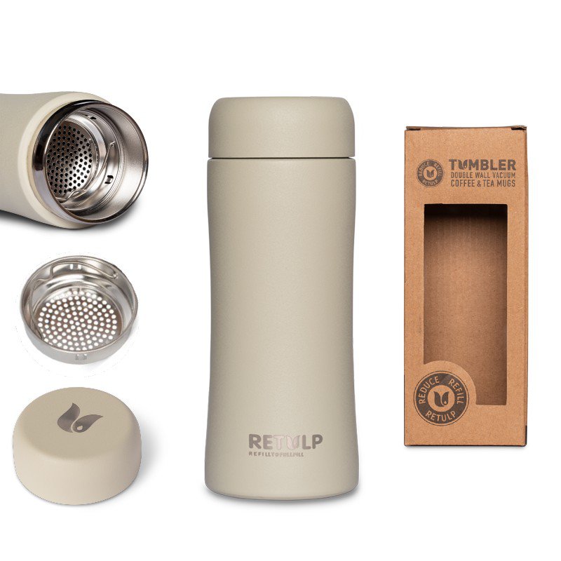 Tumbler Insulated double wall mug Grey 300 ml