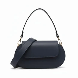  Beige leather shoulder bag, structured rectangular shape, gold hardware, Italian crafted handbag