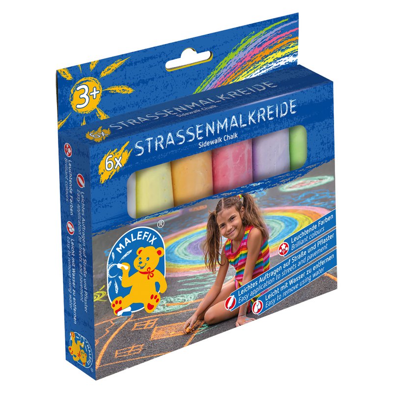 MALEFIX Straßenkreide 6er Packung