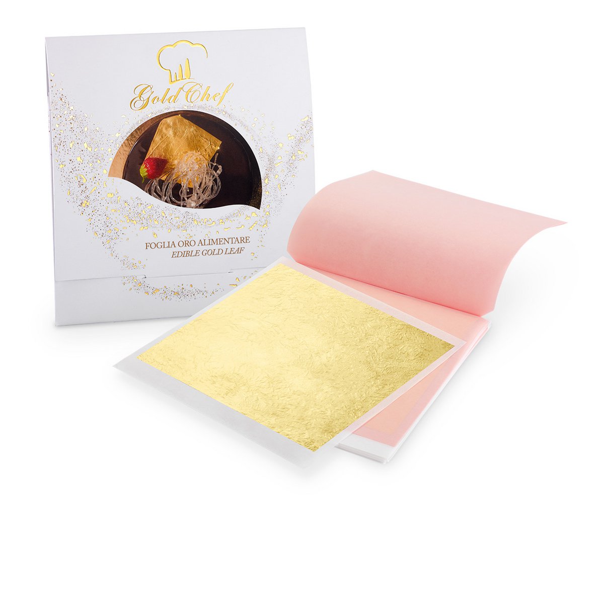 Essbare GOLD-Blätter 23kt 8x8cm 5 Blätter