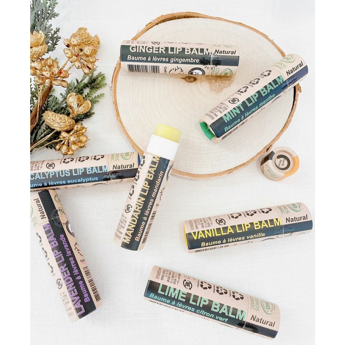 Bio-Pfefferminz-Lippenbalsam 15 ml – ein Stück