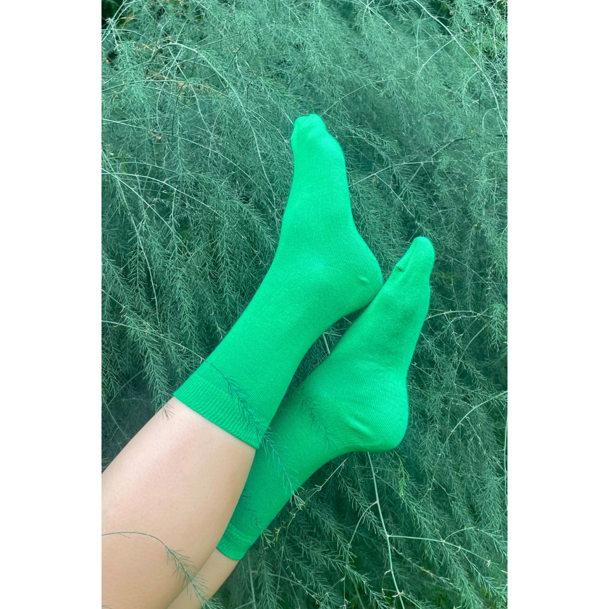 KIM green cotton socks