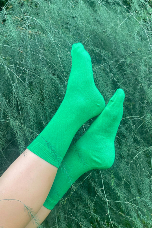 KIM green cotton socks