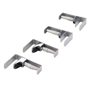 Set of 4 Fackelmann Tecno Stainless Steel Tablecloth Clips