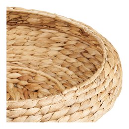 Frellesvig Tray, water hyacinth, natural, ø40x12cm