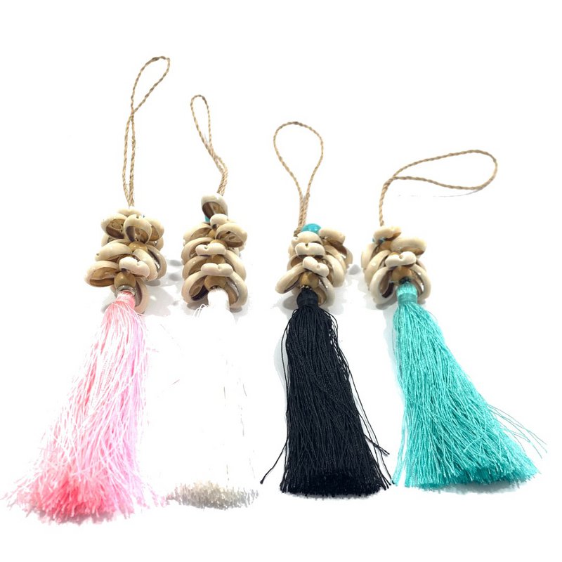Cowrie pendant tassel