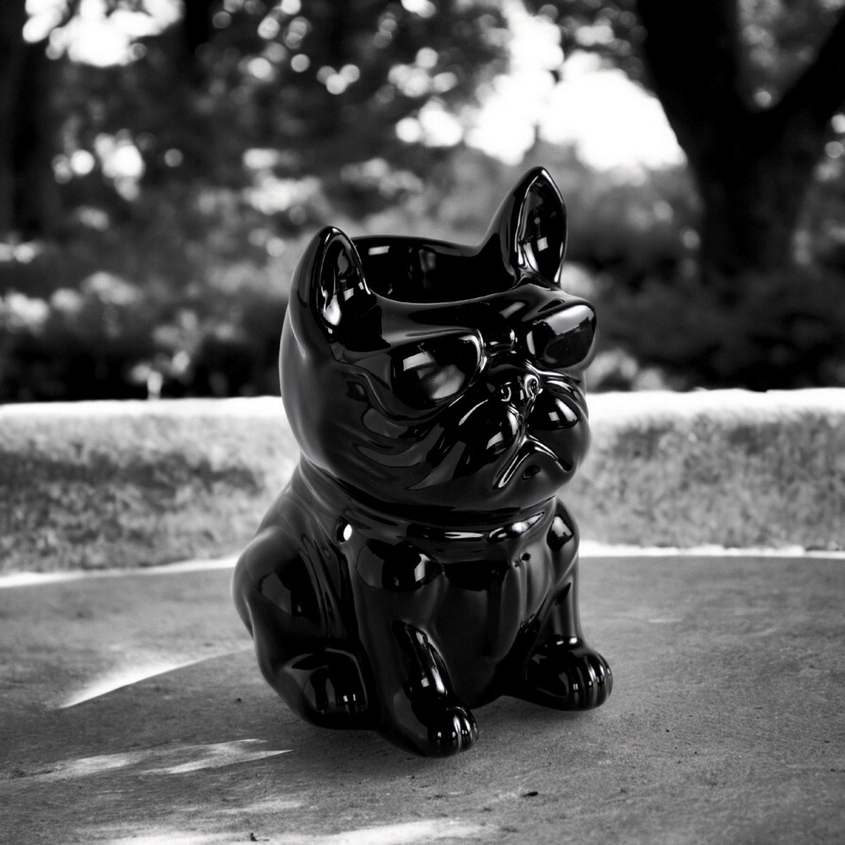 Brûle Parfum Céramy Boubou Noir – Bougeoir Animaux en Céramique Laquée – Diffuseur Fondants Cires Parfumées, Huiles Essentielles, Senteurs – Idée Cadeau Déco