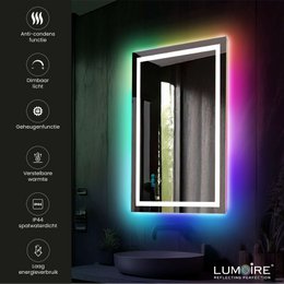 RGB-badkamerspiegel Lumoire Matrix verticaal 60 cm
