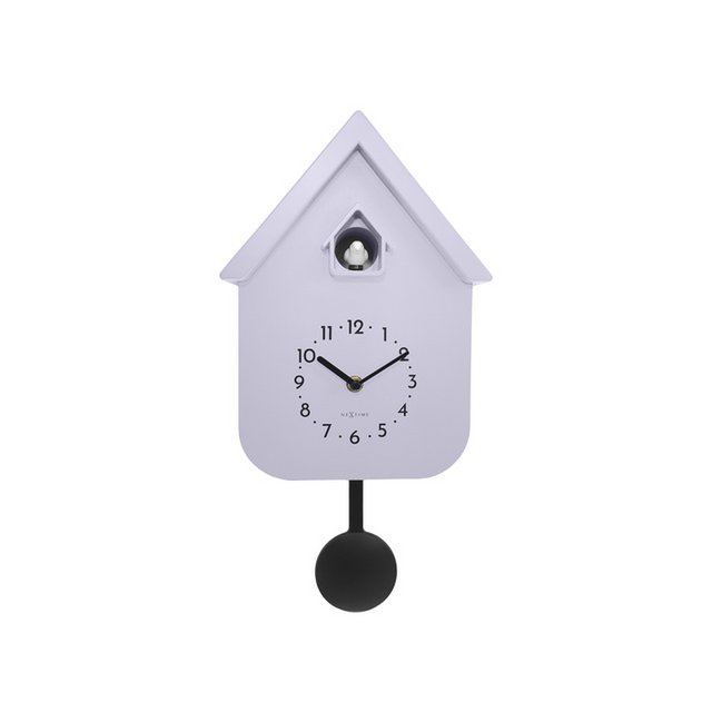 Wandklok NeXtime Twitter 21,5x41,5 cm lavendel