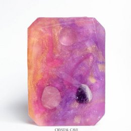 Ædelstenssæbe - Golden Trekant - Ametyst, Rose Quartz og Clear Quartz