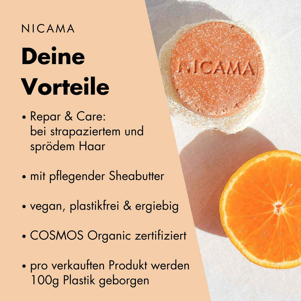 NICAMA - Shampoo Solido - Arancio Olivello Spinoso (COSMOS)