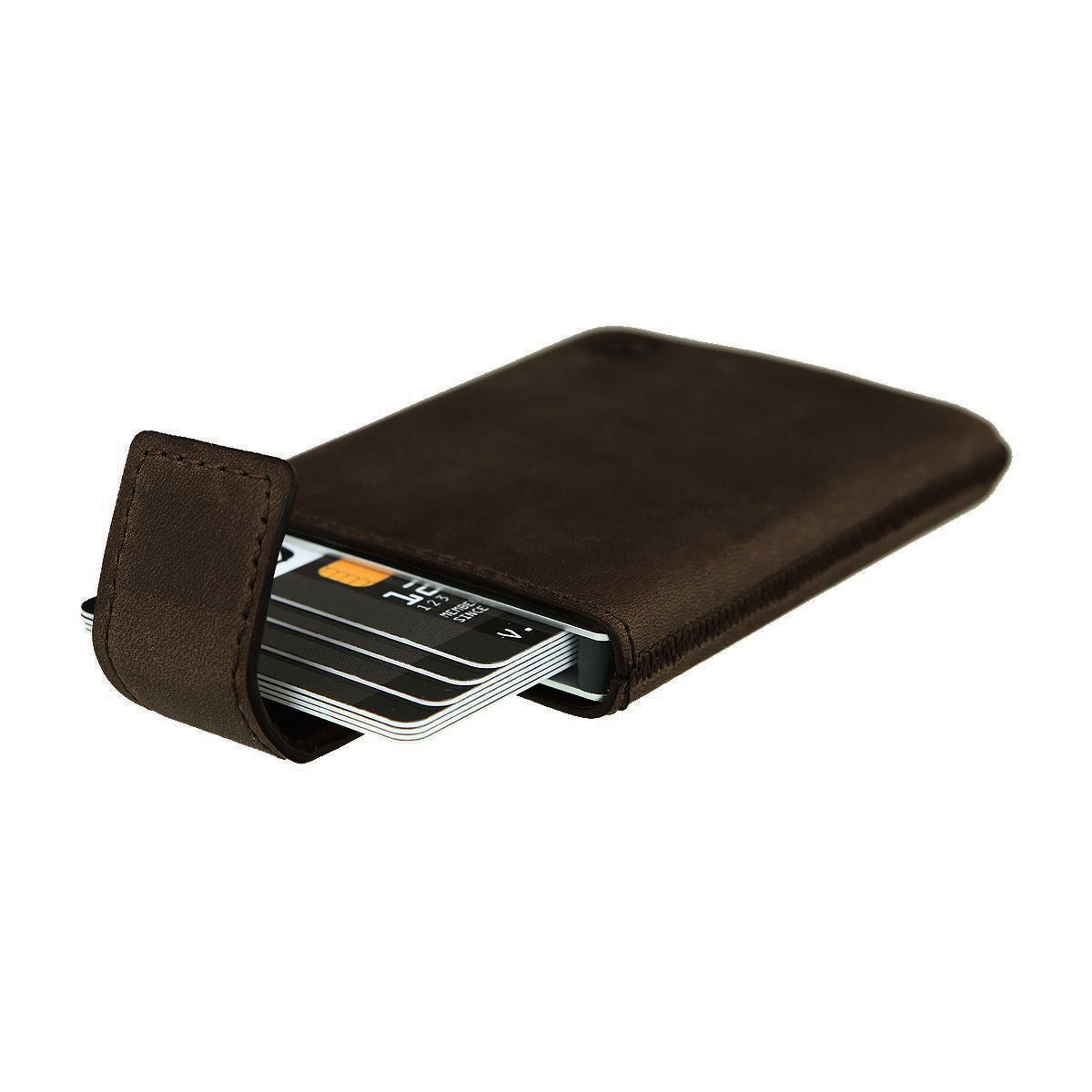 Kartenetui Pocket Luxe Vintage Braun