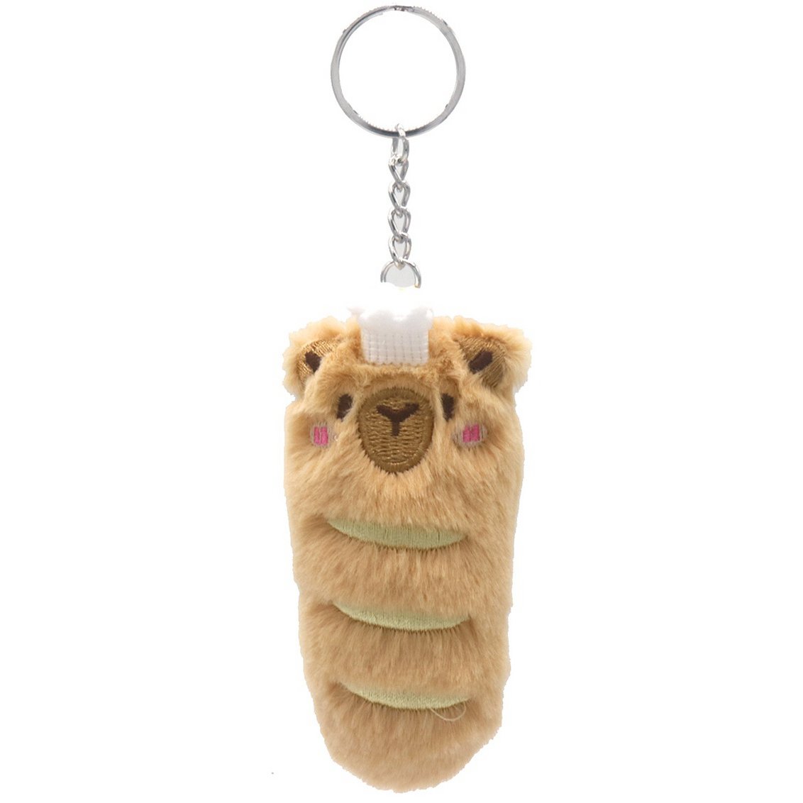 F-C10.2 KY2555-008 Keychain Plush Capybara Baguet 9cm