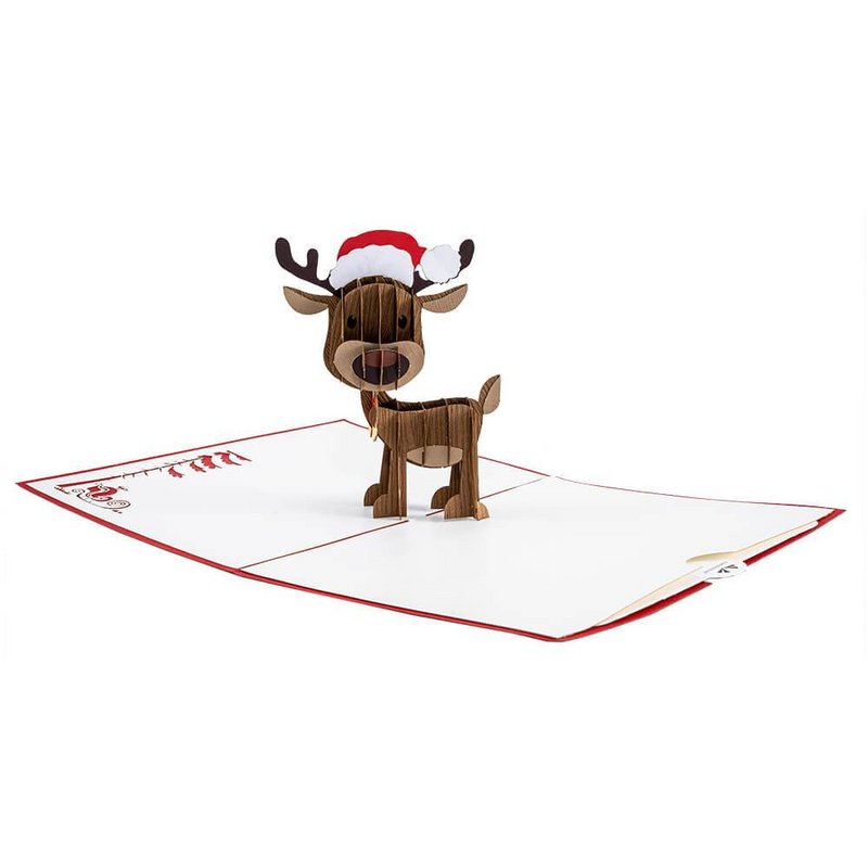 Weihnachts-Rentier-Pop-up-Karte