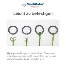 Gehäkelter Spielbogen-Anhänger Eichhörnchen NUTTY (3in1)