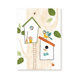 Postcard | Birdhouses | Birds