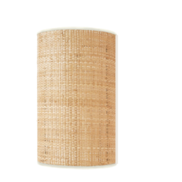Decorative raffia wall light D30cm Ivory