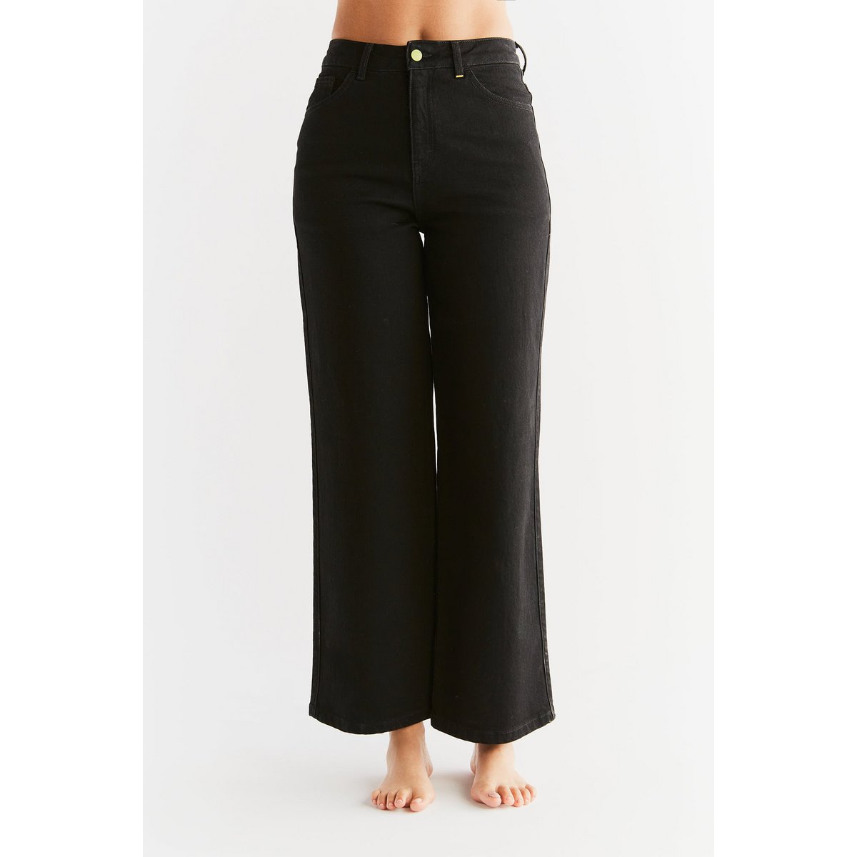 WE1010-104 | Jeans a gamba larga da uomo - Nero carbone