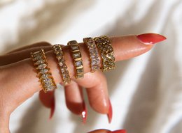 Square Eternity Crystal Band