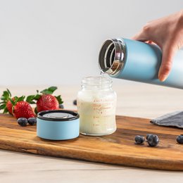 Farve Design vakuumflaske i rustfrit stål, 450 ml, blå
