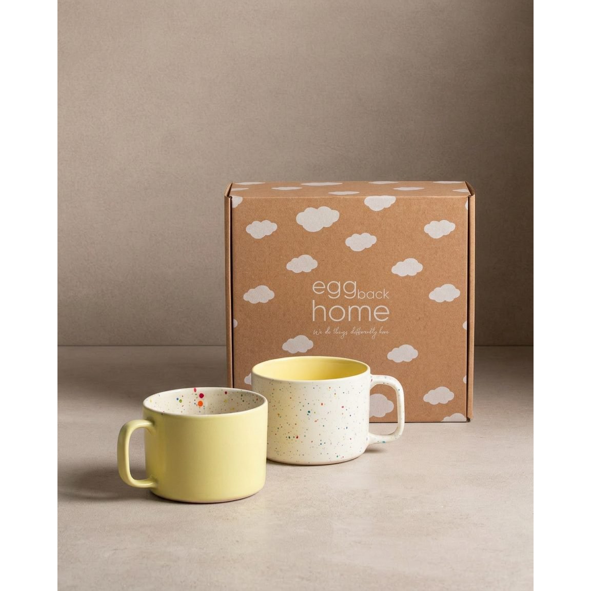 Breeze Party In/Out Stoneware Duo Set Mug 450ml Yellow
