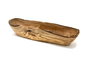 Bread bowl rustic made of olive wood approx. 25 - 34 cm
