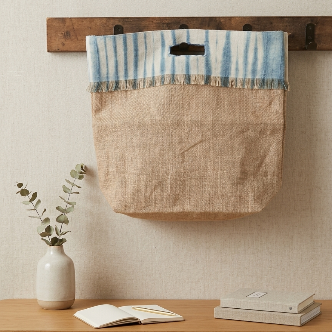 Jute-Indigo-Tasche