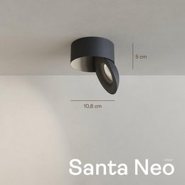 s.luce Santa Neo LED-Deckenstrahler schwenkbar & dimmbar