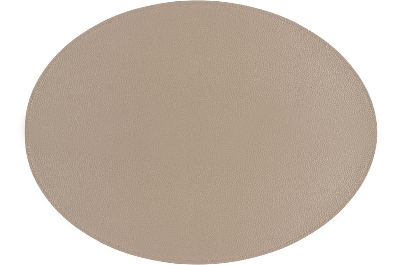 Dækkeserviet TRUDO - oval - vegansk læder - 33x45 cm