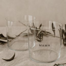 Trinkglas im 2er Set Mama & Mini (VE = 4 Sets)