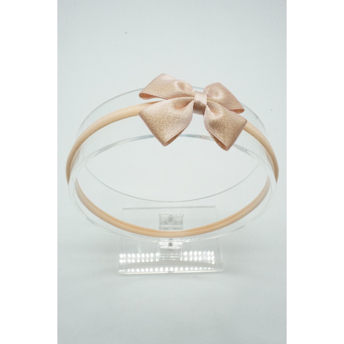 Nylon haarband metallic satijn regular mini