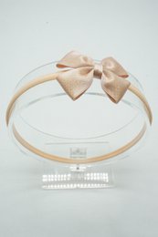 Cerchietto in nylon satinato metallizzato regular mini