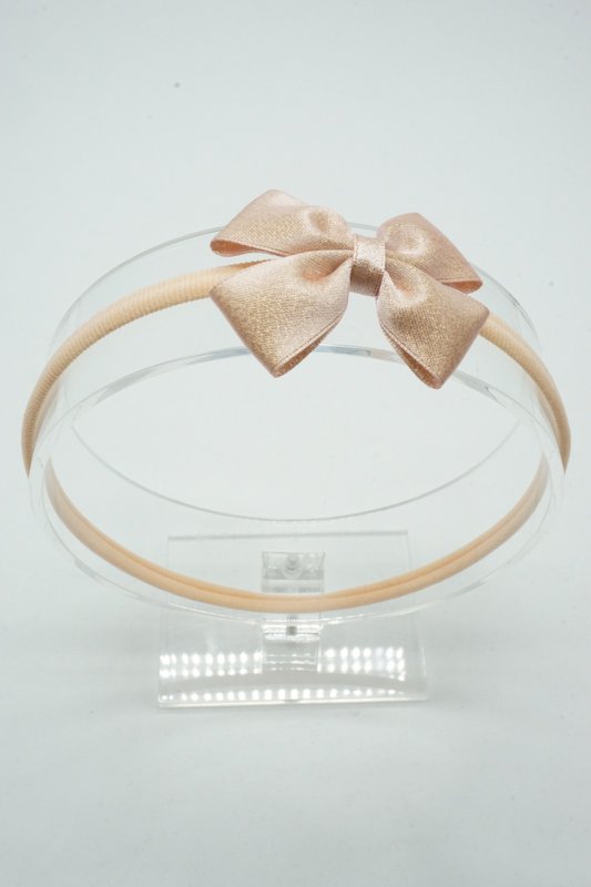 Cerchietto in nylon satinato metallizzato regular mini