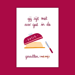 WENSKAART - Gat in de boter