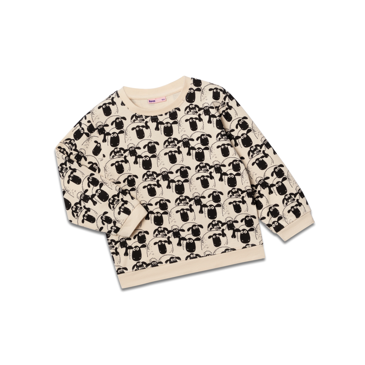 koaa – Shaun das Schaf “Schafherde” – Longsleeve beige