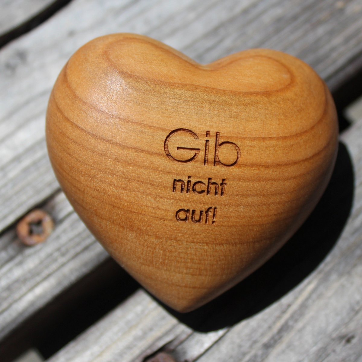 Gracias corazón de madera ¡No te rindas!