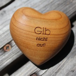 Gracias corazón de madera ¡No te rindas!