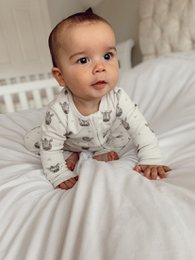 Zebra sovedragt med lynlås