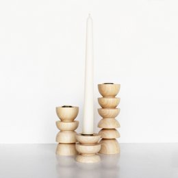 Totem Holzkerzenhalter - Kurz Nº 4