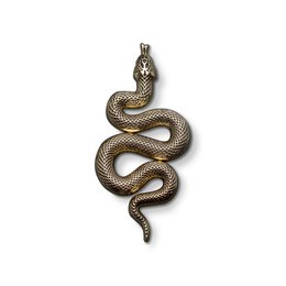 Golden Metal Pin "Snake"
